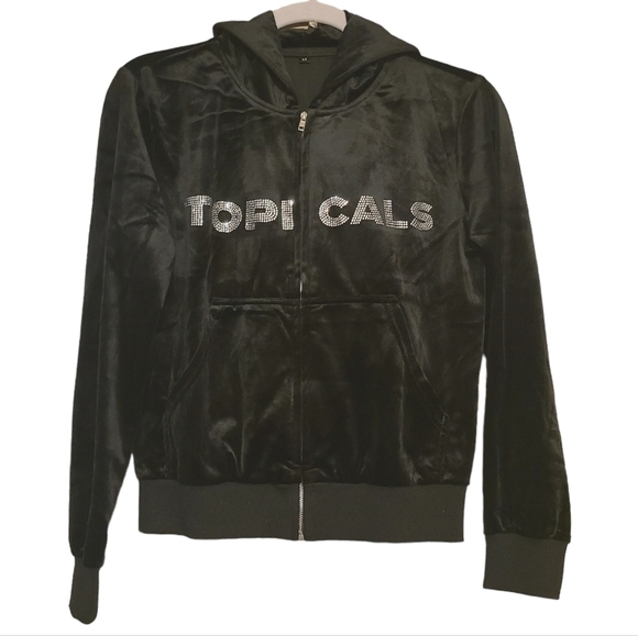Topicals | Black and Silver Sequin Full Zipper Jacket (Size Medium) - Picture 1 of 13